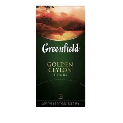 Чай                                        Greenfield                                         Golden Ceylon 25 пак. х 2 гр. цейлон черный (10) до 03.24