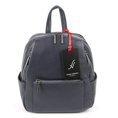 Женский кожаный рюкзак Sergio Valentini SV-SZ749/C НавиГрей