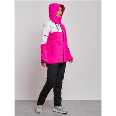 Горнолыжный костюм женский зимний розового цвета 02321R