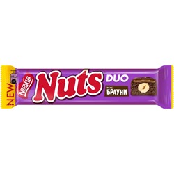 Кондитерские изделия                                        Nuts                                        батончик NUTS БРАУНИ,с фундуком 60 гр.(1блх24 шт)/261