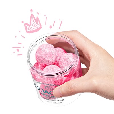 Сахарный скраб для тела в шариках с экстрактом персика Bioaqua Peach Candy Body Scrub, 140 гр.