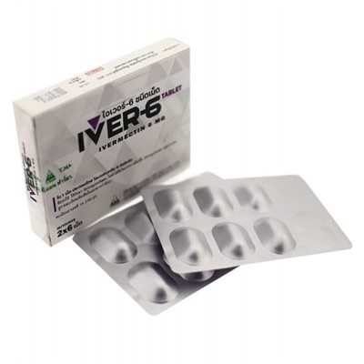 Таблетки Ивермектин IVER-6 Ivermectin 6 mg 12 таблеток
