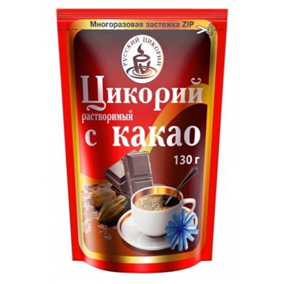 Напитки                                        Русский цикорий                                        цикорий 130 гр. с какао порошок ZIP (12)