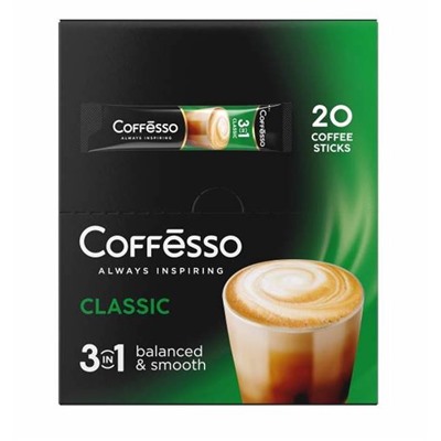 Кофе                                        Coffesso                                        3 в 1 "Classic" раств. 20*15 гр. (10) 102147