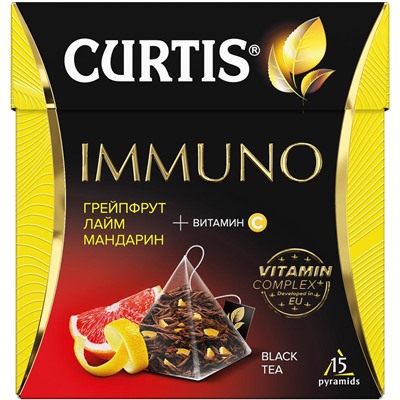 Чай                                        Curtis                                        Immuno Tea 15 пак.*1,7 гр.черный+ витамины (12) 101113
