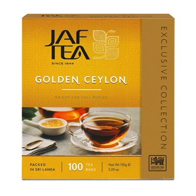 Чай                                        Jaf tea                                        SC Golden Ceylon 100 пак.*1,5 гр. черный (20) (291)