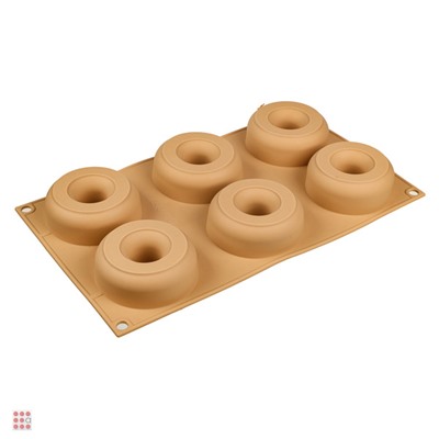 Форма для приготовления пончиков "Донатс" 30х17, 5х3см, силикон