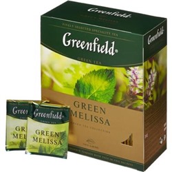 Чай                                        Greenfield                                        Green Melissa 100 пак. х 1,5 гр. зеленый с мелиссой (9) (0879-09)