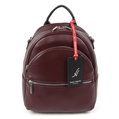 Женский кожаный рюкзак Sergio Valentini SV-SZ760/A Бордо
