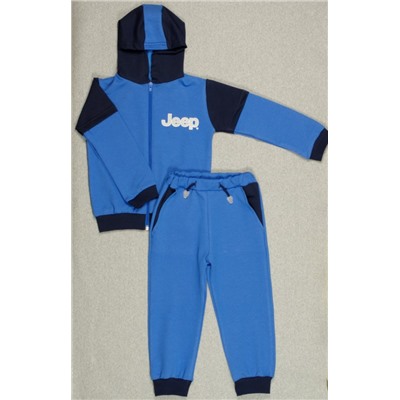 Спортивный костюм (0207) василек, темно-синий, рис.