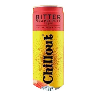 Напитки                                        Chillout                                        Тоник "Chillout Bitter Grapefruit» 0,33 л ж/б (12 шт.)/в пал 180