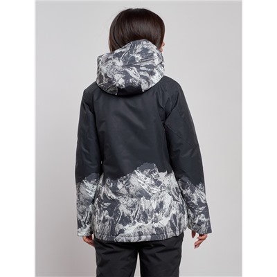 Горнолыжная куртка женская зимняя черного цвета 31Ch