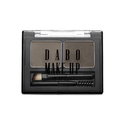 Dabo Тени для бровей / Make Up Eyebrow Powder Cake 02, Gray Duo