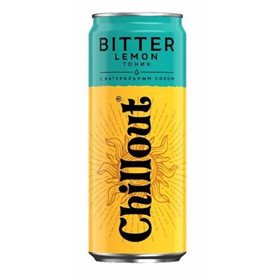 Напитки                                        Chillout                                        Тоник "Chillout Bitter Lemon» 0,33 л ж/б (12 шт.)/в пал 180.