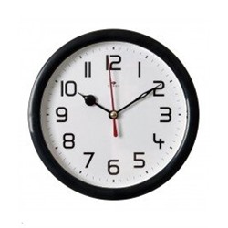 *Часы будильник  B4-003 (диам 15 см) черный Классика