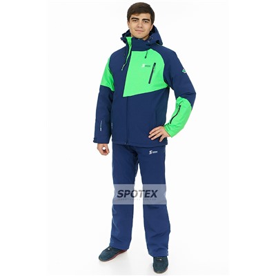 Горнолыжный мужская куртка SnowHeadquarter A-8795 gray т. синий с зеленым