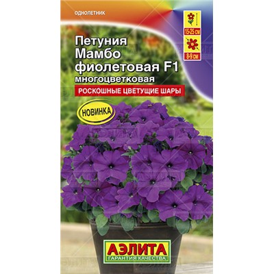 Мамбо фиолетовая F1 многоцветковая петуния 7шт (а)