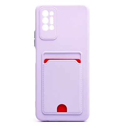 Чехол-накладка SC315 с картхолдером для "Tecno Pova 2" (light violet)