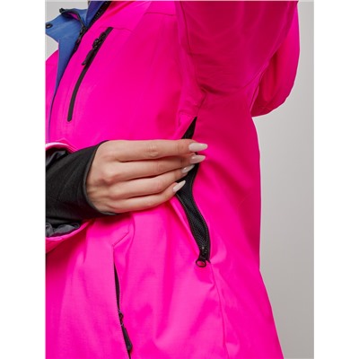 Горнолыжный костюм женский зимний розового цвета 005R
