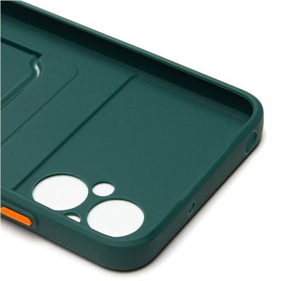 Чехол-накладка SC315 с картхолдером для "Xiaomi Poco M5" (dark green)