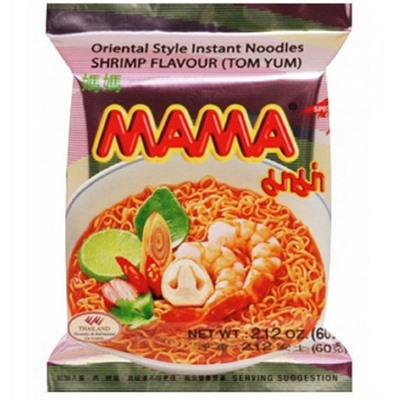 Лапша быстрого приготовления - суп Том Ям Mama 1 или 10 шт