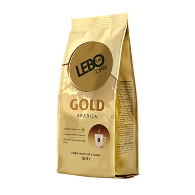 Кофе                                        Lebo                                        Gold 100 гр. молотый д/ чашки (50)