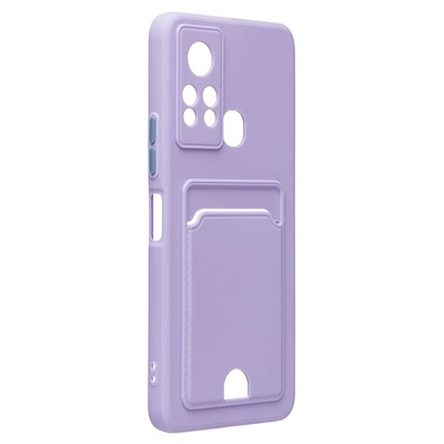 Чехол-накладка SC315 с картхолдером для "Infinix HOT 11S NFC" (light violet)