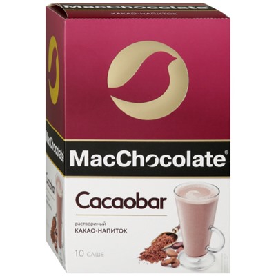 Напитки                                        Maccoffee                                        Горячий шоколад MacChocolate Cacaobar 20 гр. х 10 пак. (10)/в пал.108 ЖЦ