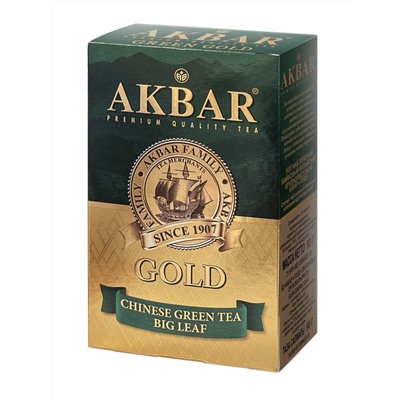Чай                                        Akbar                                        GOLD грин 90гр. зеленый (14) NEW