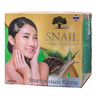 Антивозрастной улиточный крем с коллагеном Thai Herb 100 гр