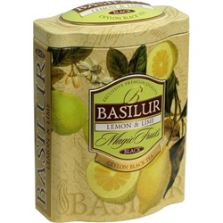 Чай                                        Basilur                                        Волшебные фрукты "Лимон и лайм" 100 гр., черн., ж/б (6)/(36) (70228)