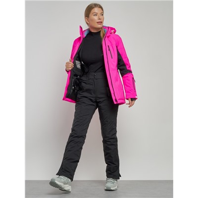 Горнолыжная куртка женская зимняя розового цвета 3105R