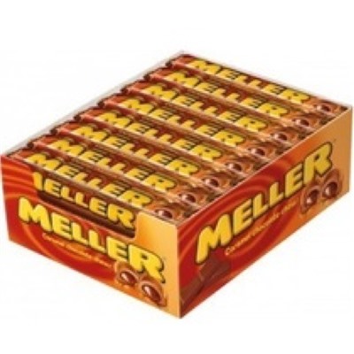 Кондитерские изделия                                        Meller                                        Шоколадный Ирис МЕЛЛЕР,38 гр. (24) 8 бл. в кор/64