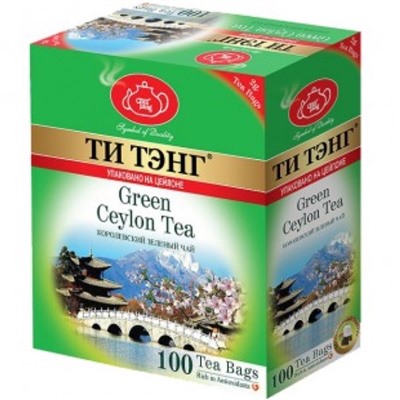 Чай                                        Титэнг                                        Королевский зеленый 100 пак.*2 гр. (4пч)(101675) (36)