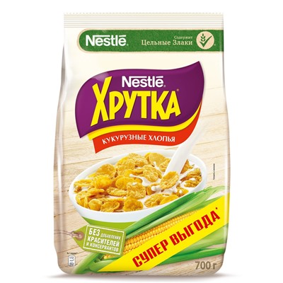 Бакалея                                        Nestle                                        ХРУТКА Хлопья Кукурузные 700 гр. ,пакет (6) (8157)