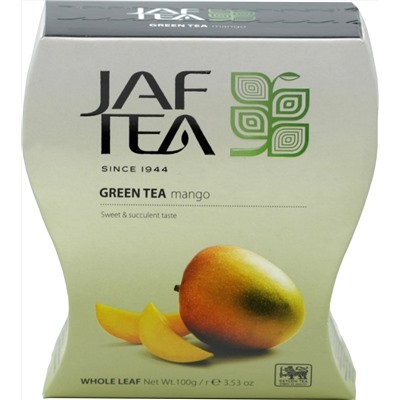 JAF TEA. Зеленый. Манго 100 гр. карт.пачка