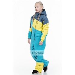 Детский горнолыжный комбинезон Snow Headquarter T-8811 Blue (голубой+желтый+джинс)