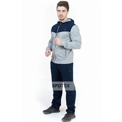 1Спортивный мужской костюм трикотаж  X415T Deep Blue/Light gray