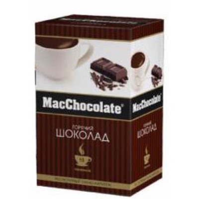 Напитки                                        Maccoffee                                        Горячий шоколад MacChocolate 20 гр. х 10 пак. (10)/в пал.108 ЖЦ