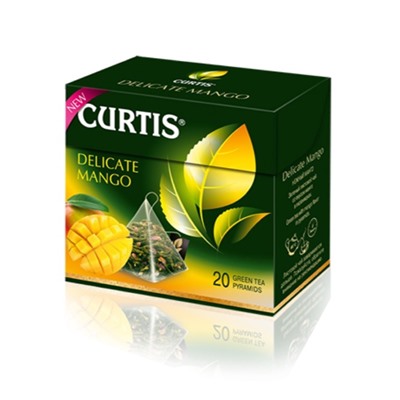 Чай                                        Curtis                                        Delicate Mango 20 пак.*1,8 гр.зеленый (12) 100665