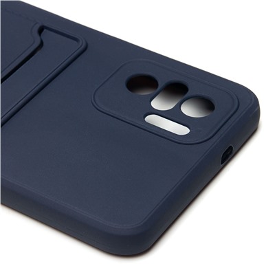 Чехол-накладка SC315 с картхолдером для "Xiaomi Poco M5s" (dark blue)