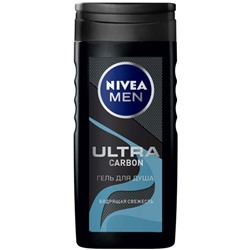 Гель для душа мужской Nivea Men (Нивея Мен) Ultra Carbon, 250 мл