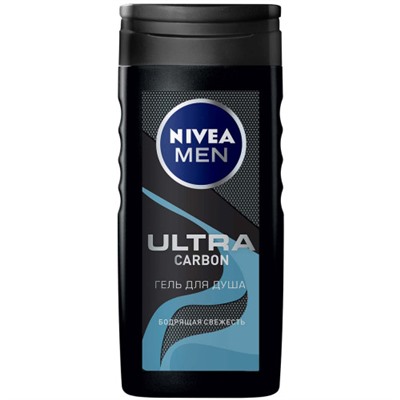 Гель для душа мужской Nivea Men (Нивея Мен) Ultra Carbon, 250 мл