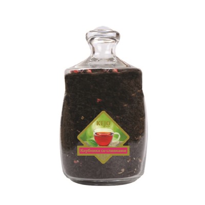 Чай                                        Kejofoods                                         "Клубника со сливками"(черный с клубникой) 175 гр. стекло (6)