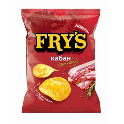 Бакалея                                        Fry's                                        Чипсы из натур. картофеля "FRY'S" вкус Свирепый кабан 70 гр, м/у (24)