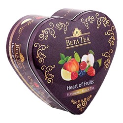 Чай                                        Beta tea                                        Сердце "Фруковое сердце" 40 пак. ж/б (12) черный