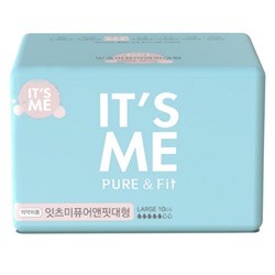 ITS ME Прокладки женские гигиенические с крылышками / Pure & Fit Pads Large, 280 мм, 5 капель, 10 шт.