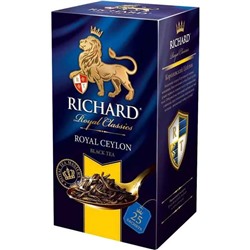 Чай                                        Richard                                        Лорд Грей 25 пак.*2 гр. черный с бергамотом, лимоном, цитрусом (12) 102180