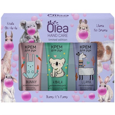 Подарочный набор Olea Hand Care Limited Edition: крем для рук 3 вида по 30 мл