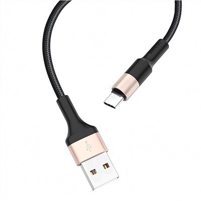 Кабель USB - Type-C Hoco X26 Xpress (100 см) (black/gold)